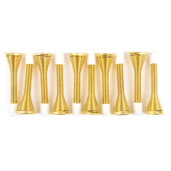 10PC Spring Door Stops 3in Brass Plated 10PC Spring Door Stops 3in Brass Plated
