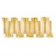 10PC Spring Door Stops 3in Brass Plated 10PC Spring Door Stops 3in Brass Plated