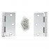 2PC Door Hinge 3in x 3in x 2mm Square Corner Brushed Stainless Steel