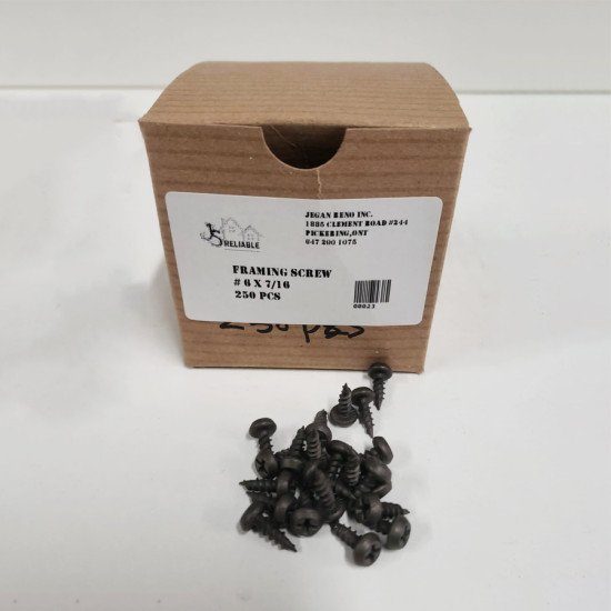 Framing Screw 6 x 7/16" - 250 Pcs Framing Screw 6 x 7/16" - 250 Pcs