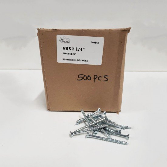 Zinc Screw 8 x 2 ¼" - 500 Pcs Zinc Screw 8 x 2 ¼" - 500 Pcs