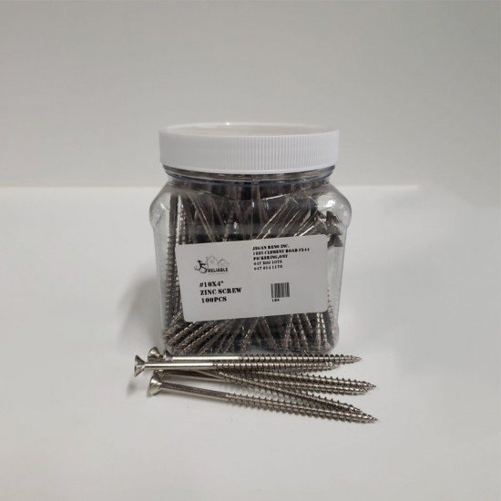 Zinc Screw 10 x 4" - 100 Pcs Zinc Screw 10 x 4" - 100 Pcs