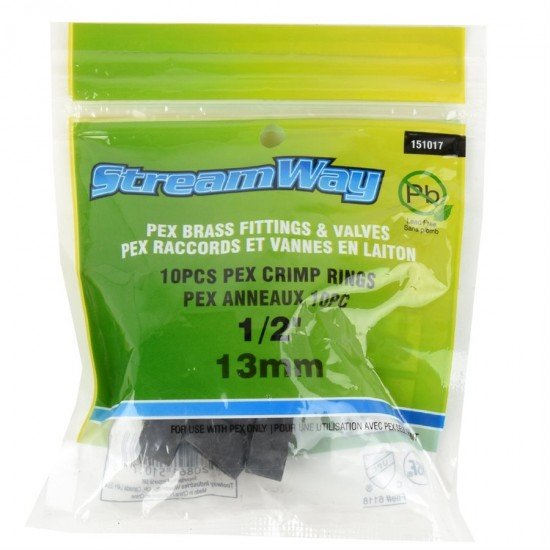 10PC Pex Crimp Rings ½in 10PC Pex Crimp Rings ½in