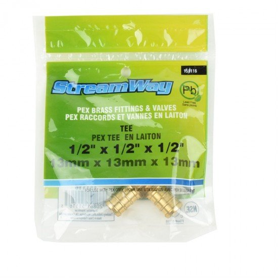 Brass Pex Tee ½in Barb x ½in Barb x ½in Barb Brass Pex Tee ½in Barb x ½in Barb x ½in Barb