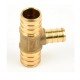 Brass Pex Tee ¾in Barb x ¾in Barb x ½in Barb Brass Pex Tee ¾in Barb x ¾in Barb x ½in Barb