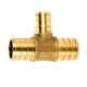Brass Pex Tee ¾in Barb x ¾in Barb x ½in Barb Brass Pex Tee ¾in Barb x ¾in Barb x ½in Barb