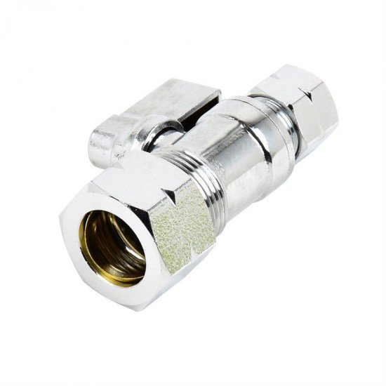 Comp.Quarter Turn Straight Stop Valve 5/8Od x 3/8 Od Comp.Quarter Turn Straight Stop Valve 5/8Od x 3/8 Od