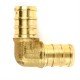 Pex Brass 90 Elbow ½in Barb x ½in Barb Pex Brass 90 Elbow ½in Barb x ½in Barb