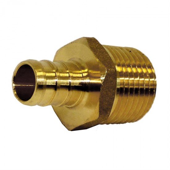 Pex Brass Male Adpt B-Mpt ½in Lead Free Pex Brass Male Adpt B-Mpt ½in Lead Free