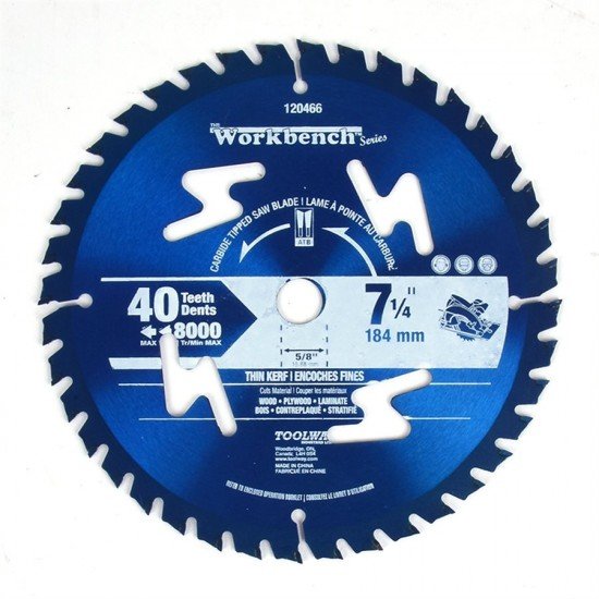 Blade 7¼in 40T Thin Kerf Carbide Tipped Blade 7¼in 40T Thin Kerf Carbide Tipped