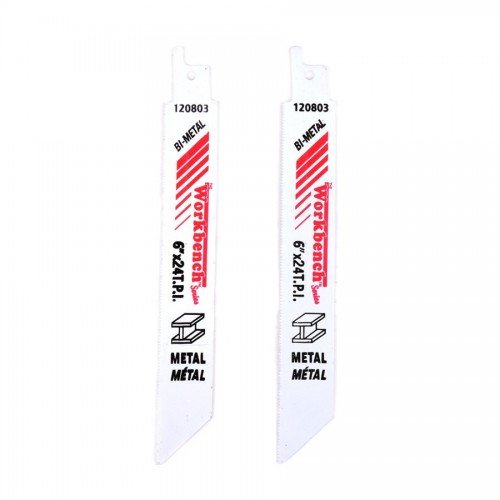 Reciprocating Saw Blade 6in 24T Bi Metal HSS 2/pk
